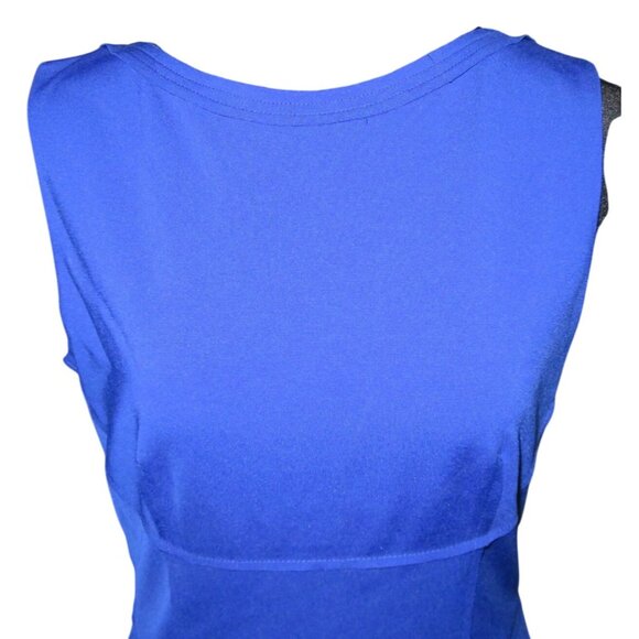 ELIE TAHARI Cobalt Blue Marley Silk Sheath Dress sz 6 MSRP $348 Gorgeous dress! - Picture 2 of 8